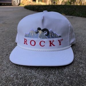 Vintage Rocky Mountains White Snapback